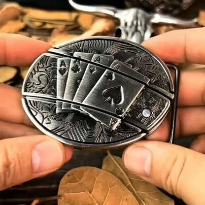Essantials | Metal Oval Cowboys Belt Buckle