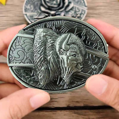 Essantials | Metal Oval Cowboys Belt Buckle