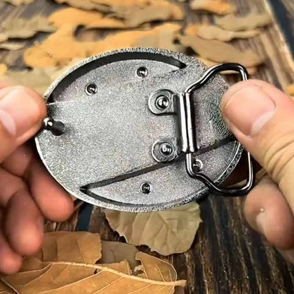 Essantials | Metal Oval Cowboys Belt Buckle