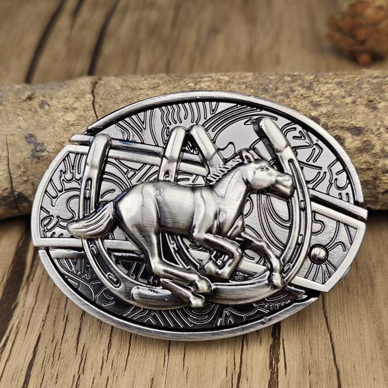 Essantials | Metal Oval Cowboys Belt Buckle