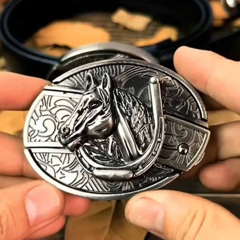 Essantials | Metal Oval Cowboys Belt Buckle