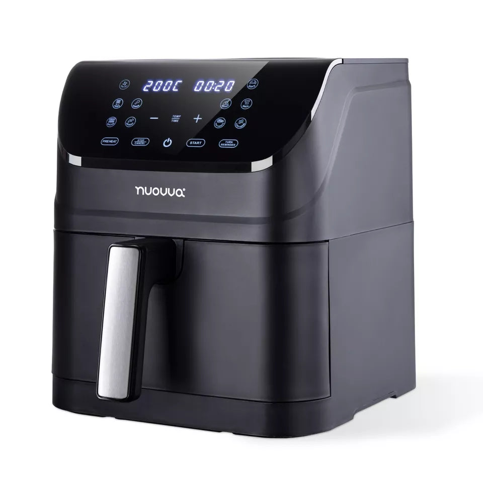 6.5L Dual Compartment Air Fryer Oven with 10 Preset Cooking Functions – 1500W, Nuovva
