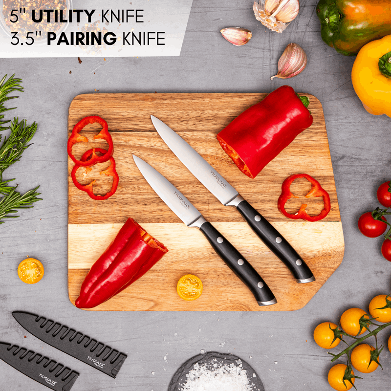 2-Piece Stainless Steel Paring and Utility Knife Set, Nuovva