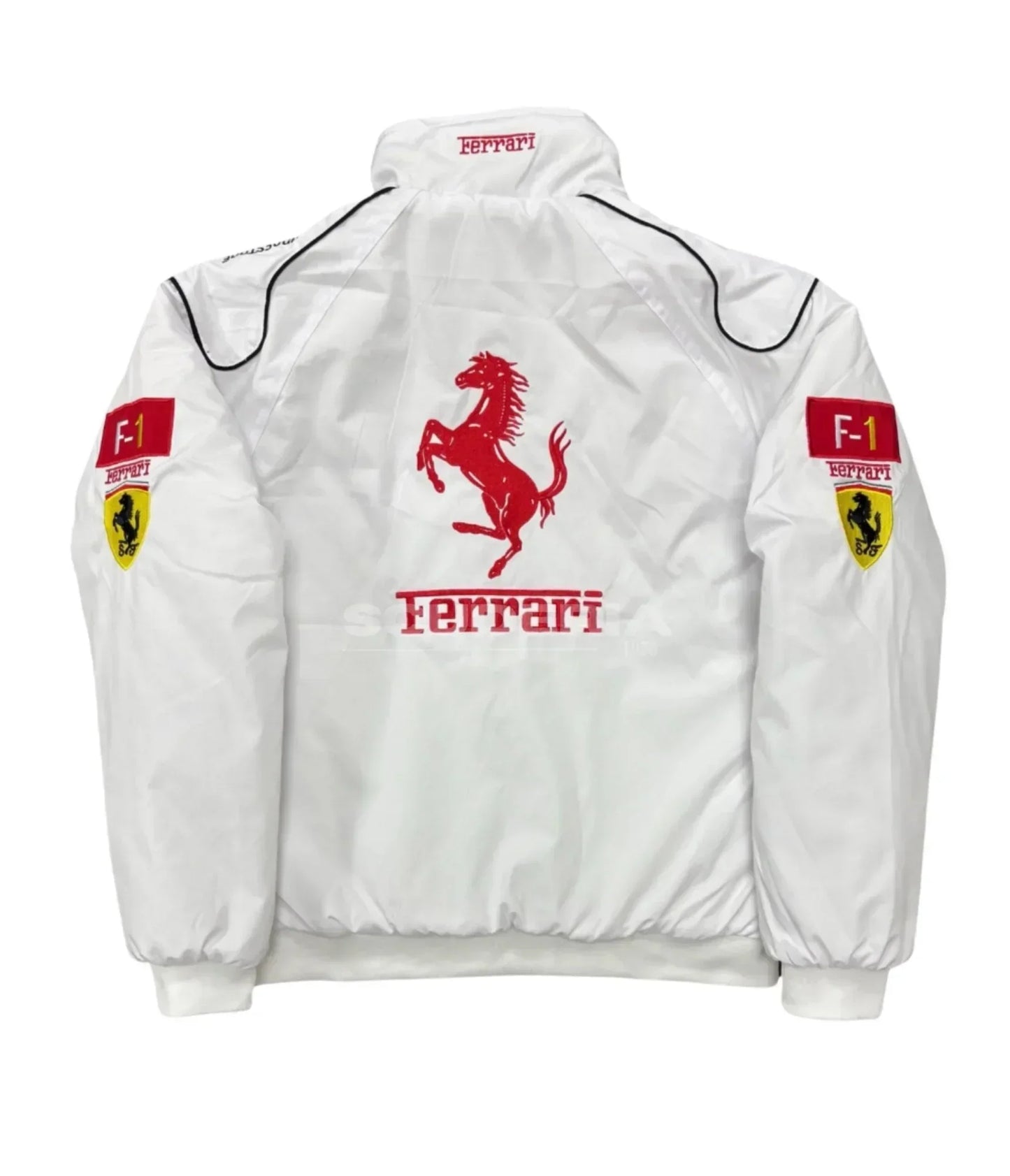 Ferrari F1 Vintage  White Racing Jacket