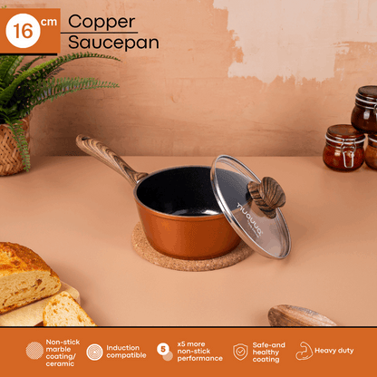 Non-Stick Saucepan with Lid, Nuovva