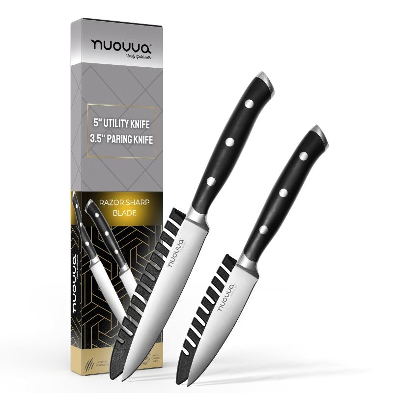 2-Piece Stainless Steel Paring and Utility Knife Set, Nuovva