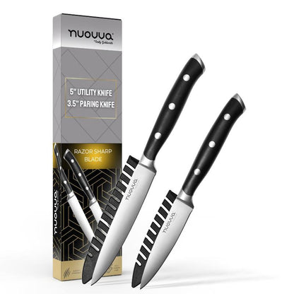 2-Piece Stainless Steel Paring and Utility Knife Set, Nuovva