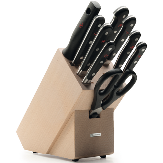 Wüsthof Classic 9-Piece Knife Set Block - Beech